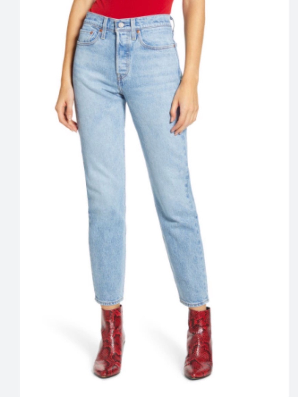 High-Rise Light Wash Women’s Jeans - Classic Straight Leg
